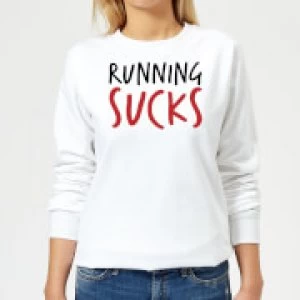 Image of Running Sucks Womens Sweatshirt - White - 3XL