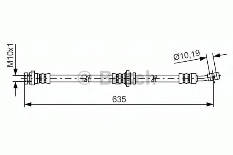 Image of Bosch 1 987 481 433 Brake Hose Brake Hose (83)