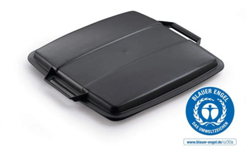 Image of Durable Durable DURABIN ECO 90L Recycled Plastic Square Bin Lid - Black Black