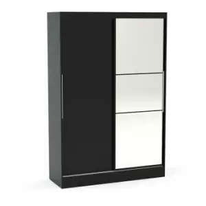 Image of Lynx 2 Door Sliding Robe W/Mirror Black