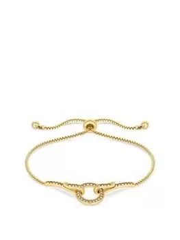 Image of Jon Richard Gold Plated Circle Link Toggle Bracelet