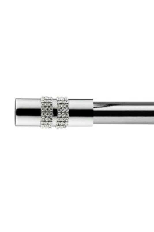 Image of Unknown 16-19mm Sparkle Extendable Eyelet Metal Curtain Pole Set Chrome 160-300Cm