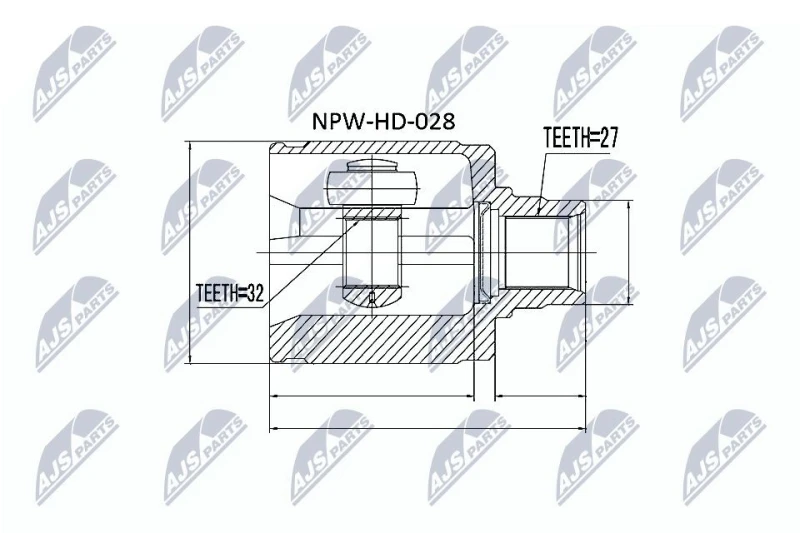 Image of NTY CV joint kit NTY NPW-HD-028