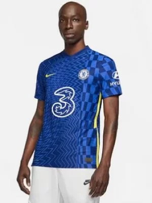 image of Nike Chelsea Mens21/22 Home Short Sleeved Vapor Shirt, Blue, Size L, Men