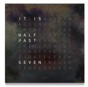 Image of QLOCKTWO Classic Creators Edition Raw Iron Wall Clock 45cm