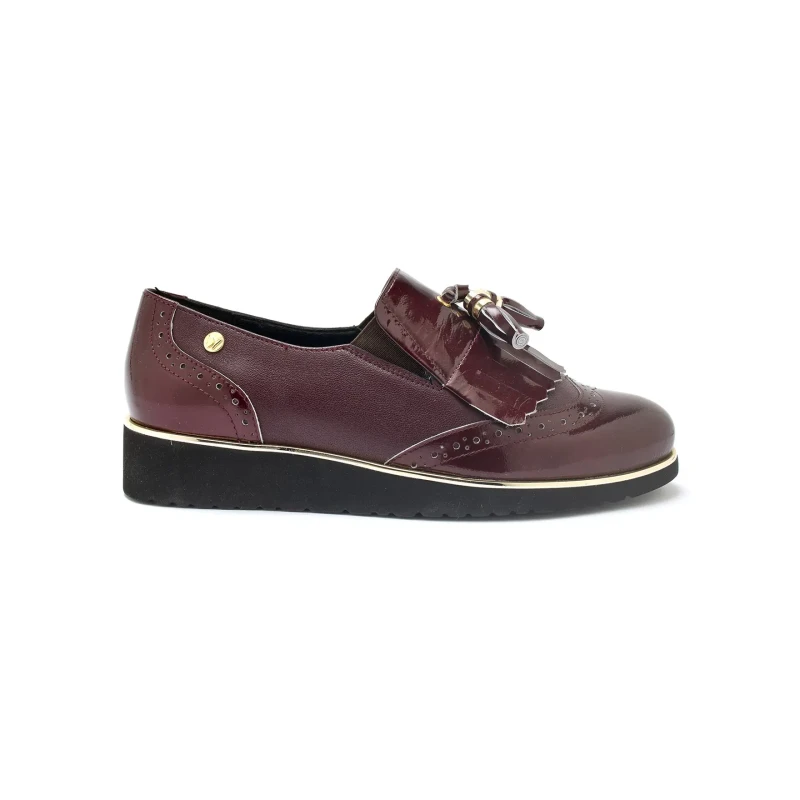 Image of Pediconfort Fringed derby shoes with air sole For Her Pediconfort Rouge Female 40