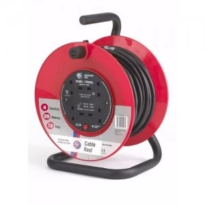 Image of Schneider Electric JoJo 25m 4G Socket Extension Reel on Metal Frame