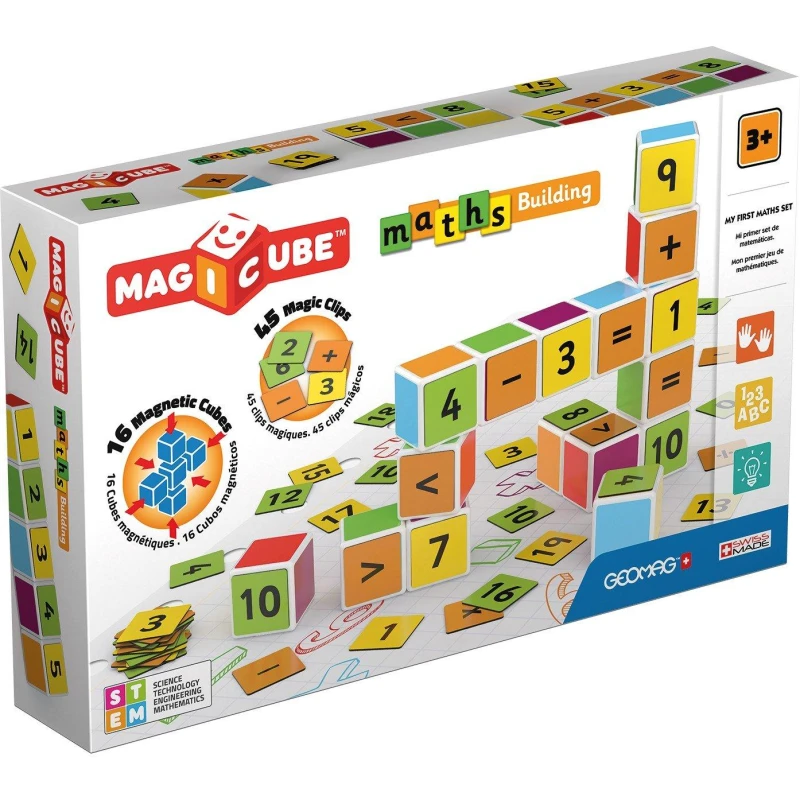 Image of Geomag Magicube Maths Building 16 Magnetic Cubes Multi unisex