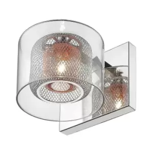 image of Impex Laure 1 Light Chrome Wall Light