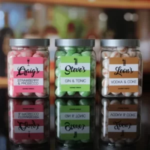 image of Personalised Happy Hour Sweet Jar Trio