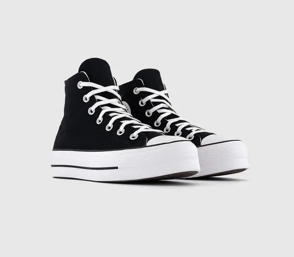 Image of Converse Black/White/White Chuck Taylor All Star Lift Platform Black Female 6 197916UK