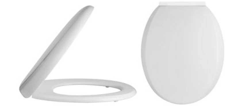 Image of Balterley Standard Round Top Fix Soft Close - White White unisex
