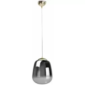 image of Keter Smoky Dome Pendant Ceiling Light Black, Gold, 26cm, 1x E27