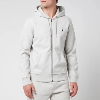 Image of Polo Ralph Lauren Mens Double Knitted Zip-Through Hoodie - Light Sport Heather - M