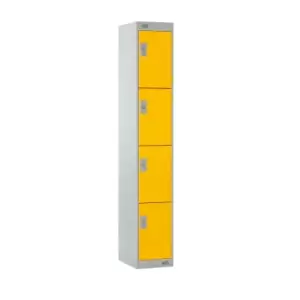 image of 4 Door Locker 300X300X1800 Yellow Door