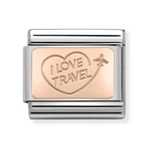 Image of Nomination CLASSIC Rose Gold Symbols I Love Travel Charm 430110/02