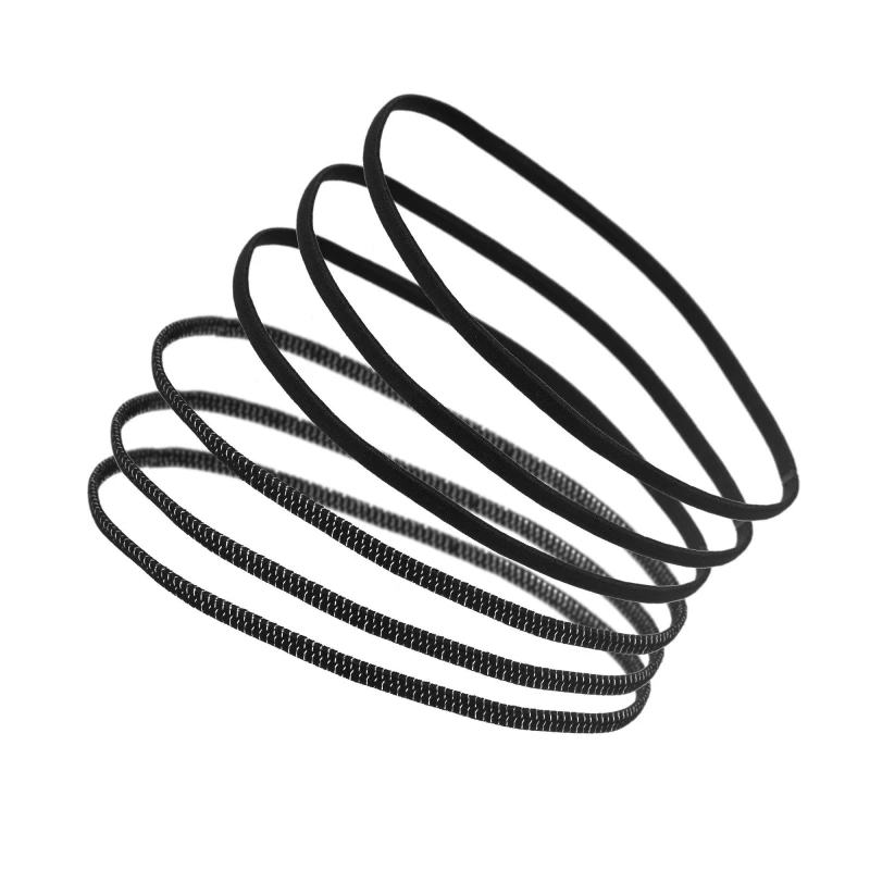 Image of Miso 6 Pack Stretch Headbands - Black One Size