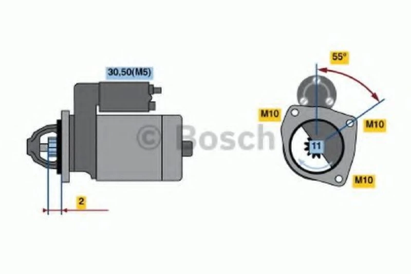 Image of Starter motor Bosch 0 986 021 671