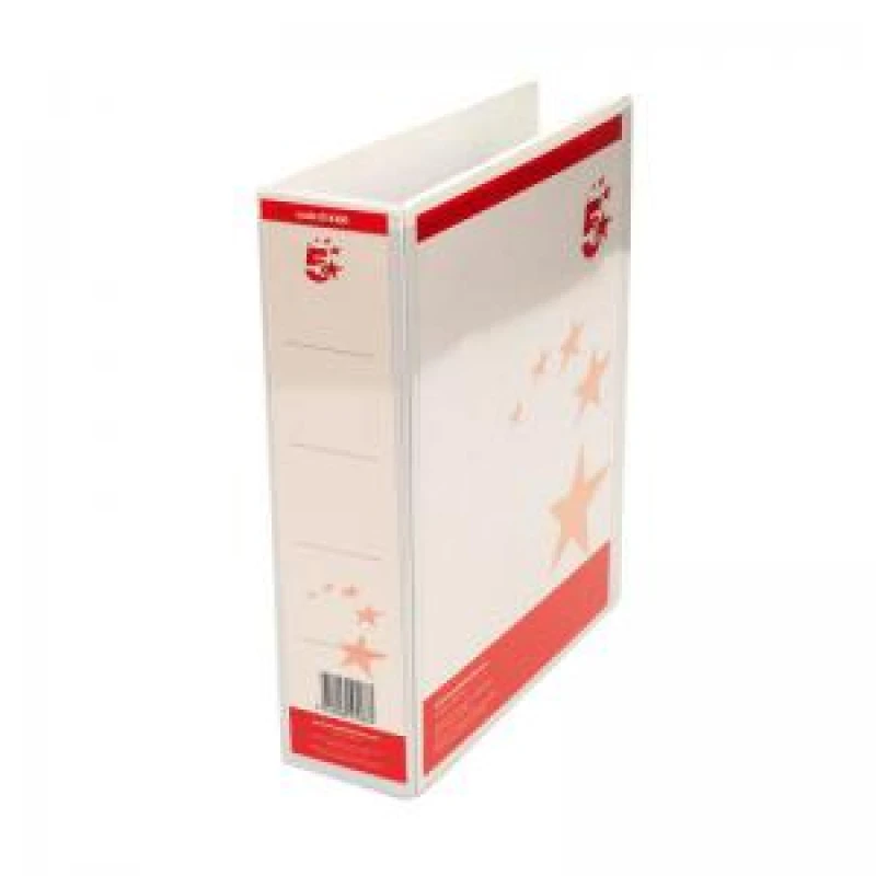 Image of 5 Star office 5 Star Office A4 Presentation Lever Arch File Polypropylene 58mm White 814360