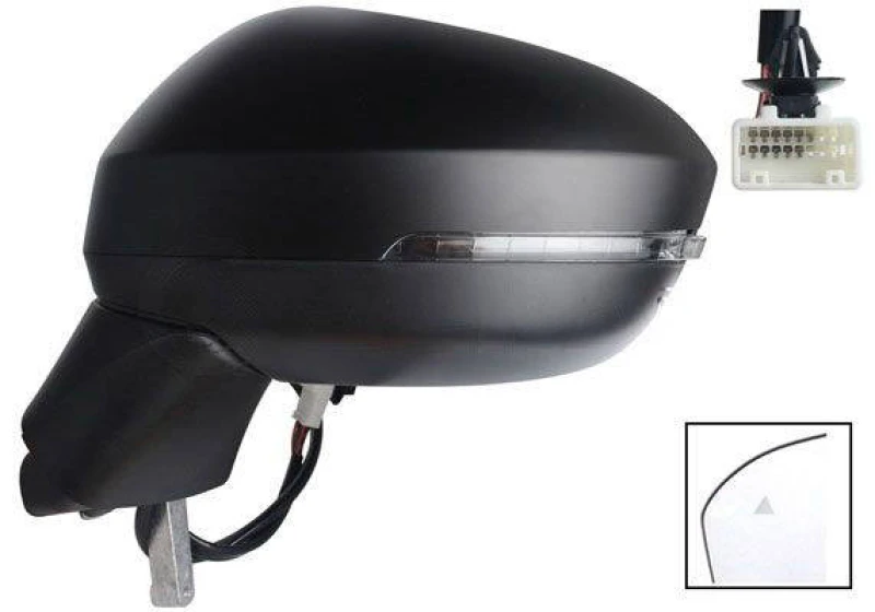 Image of ALKAR 9043663 Wing mirror Left, Electric, Convex, primed Outside Mirror (50)