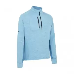 image of Callaway Heather Stripe Fleece Back 1/4 Zip VALLARTA BLU XXL