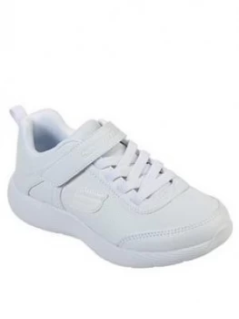 image of Skechers Dyna-lite School Sprints, White, Size 11.5 Younger