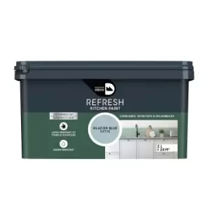 Image of Maison Deco Refresh Kitchen Cupboards, Worktops & Splashbacks Paint Glacier Blue - 2L