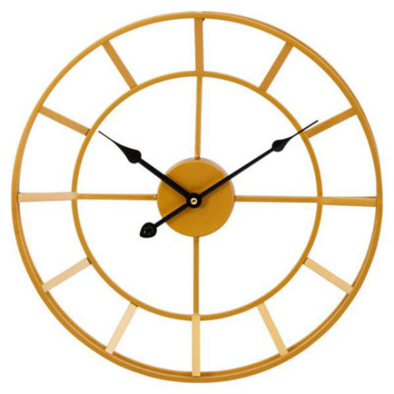Image of Kent Small Gold Finish Metal Wall Clock 40Cm