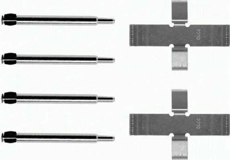 Image of HELLA Brake pad fitting kit HELLA 8DZ 355 203-441