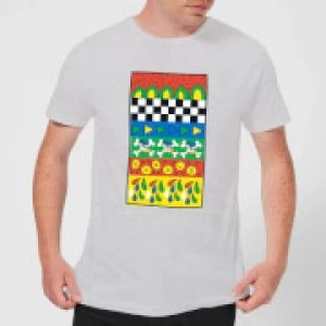 Image of Donald Duck Vintage Pattern Mens T-Shirt - Grey - 3XL