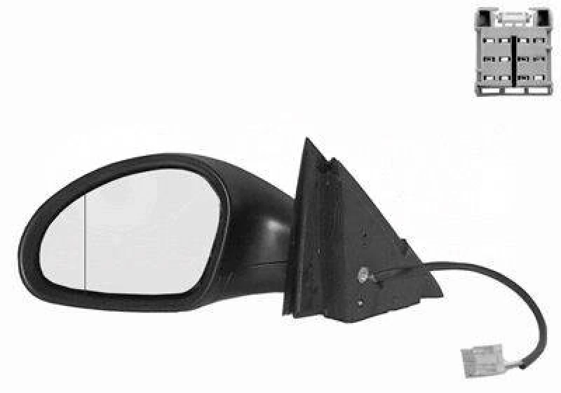 Image of VAN WEZEL 4917805 Wing mirror * HAGUS * Left, Heatable Outside Mirror (50)