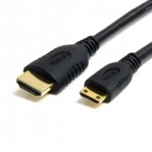 image of 1 ft High Speed HDMI Cable with Ethernet HDMI to HDMI Mini MM