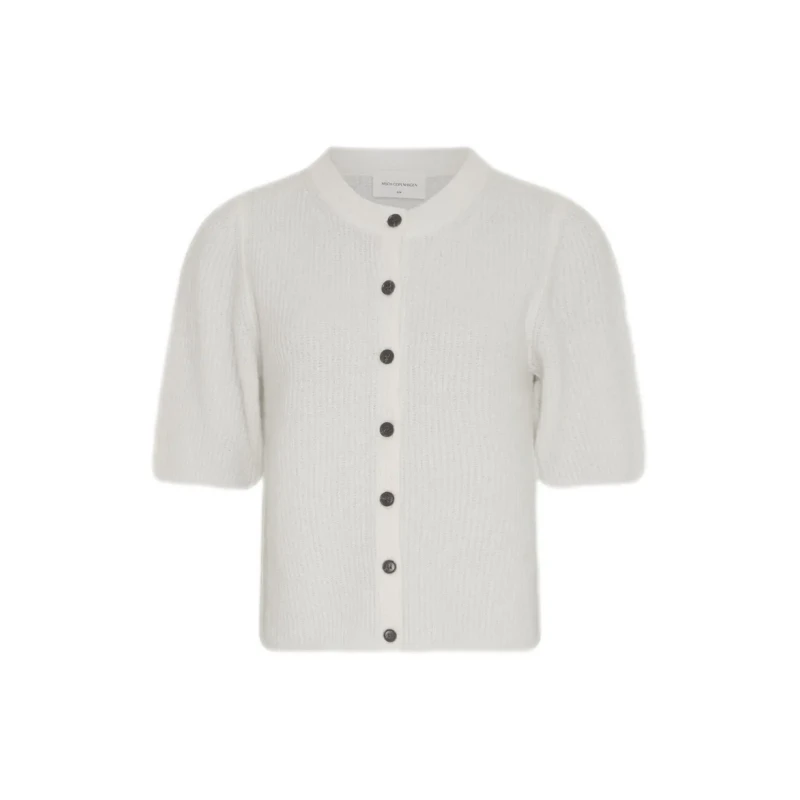 Image of moss copenhagen Womens 3/4 Button Cardigan Moss Copenhagen Jinie Hope Blanc Female XS/S