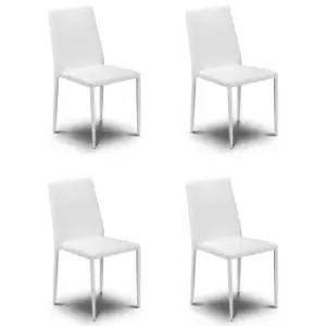 image of Julian Bowen Set Of 4 Jazz Chairs White