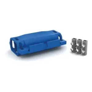 image of Wiska Shark Insulating Connector Joint 13A 3 Core Blue - SH0310W