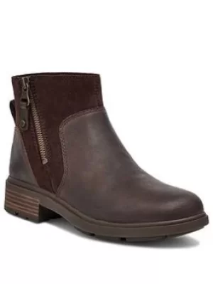 image of UGG Ugg Harrison Zip Ankle Boot, Brown, Size 4, Women