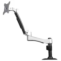 Image of SilverStone ARM11SC Single Arm Desktop Clamp Mount for Single 17-24" Monitor - Silver