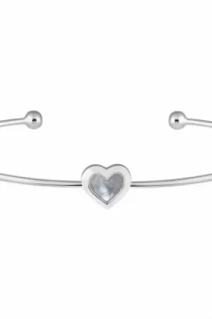 image of Ted Baker Jewellery Heshra: Mother Of Pearl Heart Ultra Fine Cuff TBJ2233-01-46