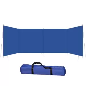 image of Outsunny Foldable Portable Wind Blocker w/ Carry Bag and Steel Poles (620cm x 150cm)