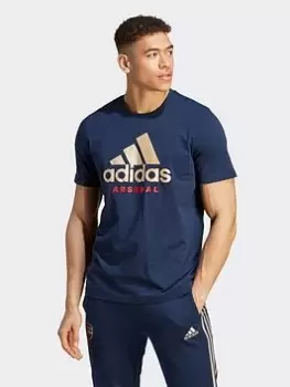 image of adidas Mens 23/24 DNA GRE Tee, Navy, Size 2XL, Men