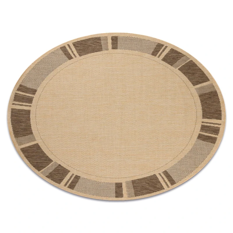 Image of RugsX Floorlux Rug in Beige Size: 120cm diameter Beige Unisex 120cm diameter