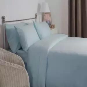 Image of Belledorm Brushed Cotton Extra Deep Fitted Sheet (Superking) (Blue) - Blue