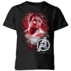 Image of Avengers Endgame Hulk Brushed Kids T-Shirt - Black - 11-12 Years