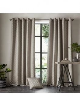 Ashley Wilde Aldbury Pewter 66X72 Eyelet Curtains