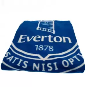 Image of Everton FC Fleece Pulse Blanket (One Size) (Blue/White)