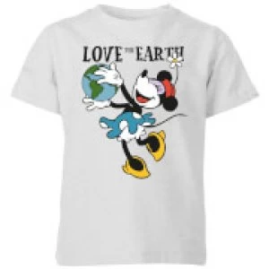 Image of Disney Minnie Mouse Love The Earth Kids T-Shirt - Grey - 11-12 Years