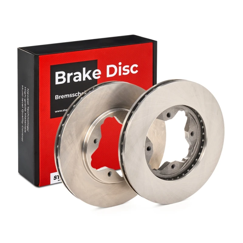 Image of STARK SKBD-0020343 Brake disc Front Axle, Vented, Cast Iron, Uncoated, Untreated, without bolts/screws Cast Iron Brake Disc (82)