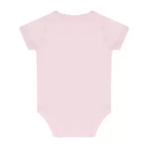 Image of Larkwood Baby Boys/Girls Essential Short Sleeve Bodysuit (12-18 Months) (Pale Pink)