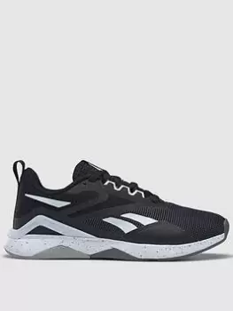 image of Reebok Nanoflex TR V2, Black/White/Grey, Size 5, Women