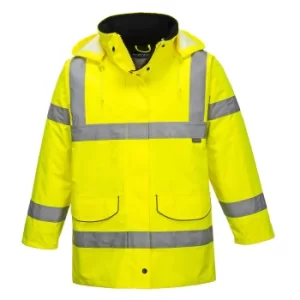 Image of Oxford Weave 300D Womens Class 3 Hi Vis Traffic Jacket Yellow XL